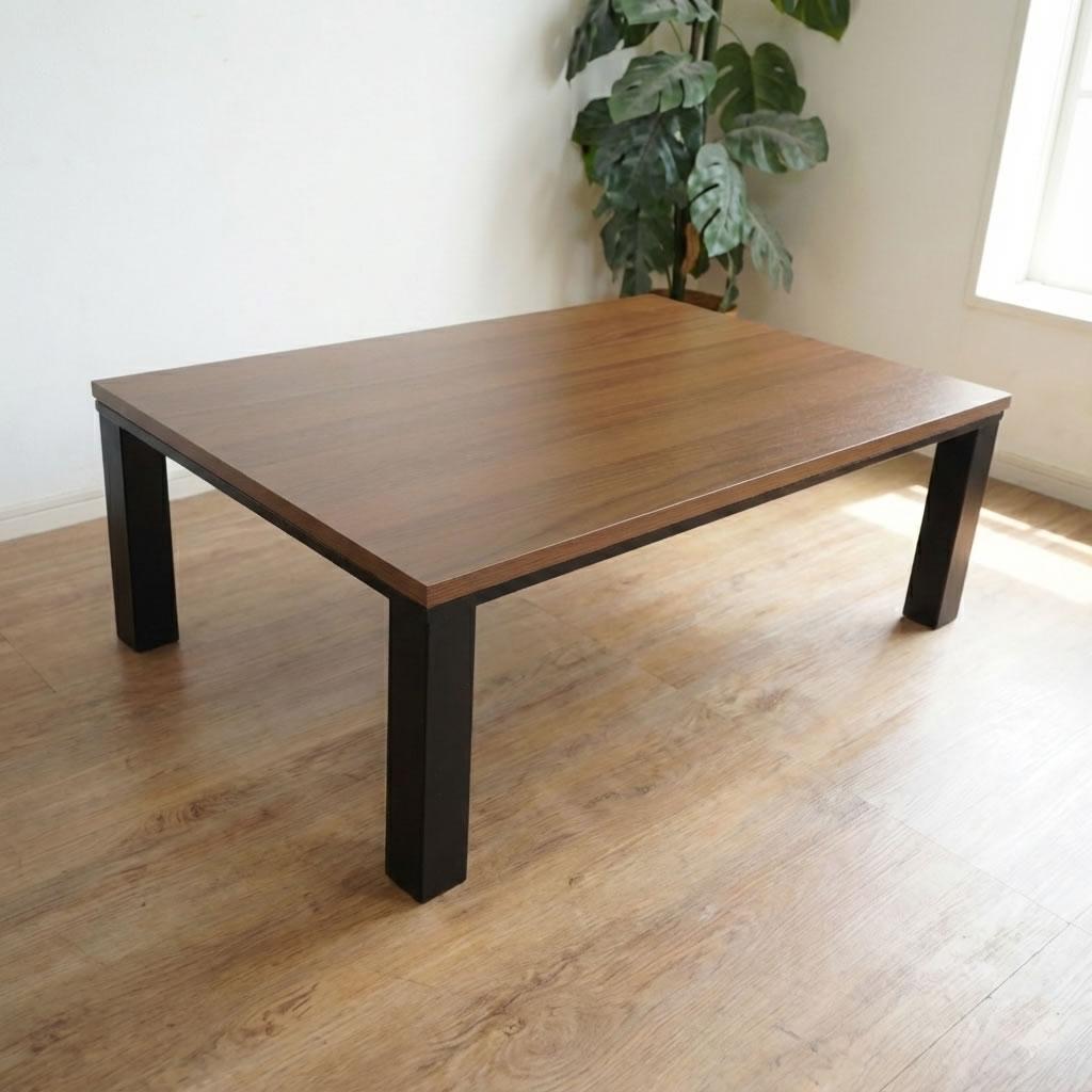 幅105㎝【新品訳あり】ヴィンテージ風 こたつテーブル 長方形 石英管ヒーター