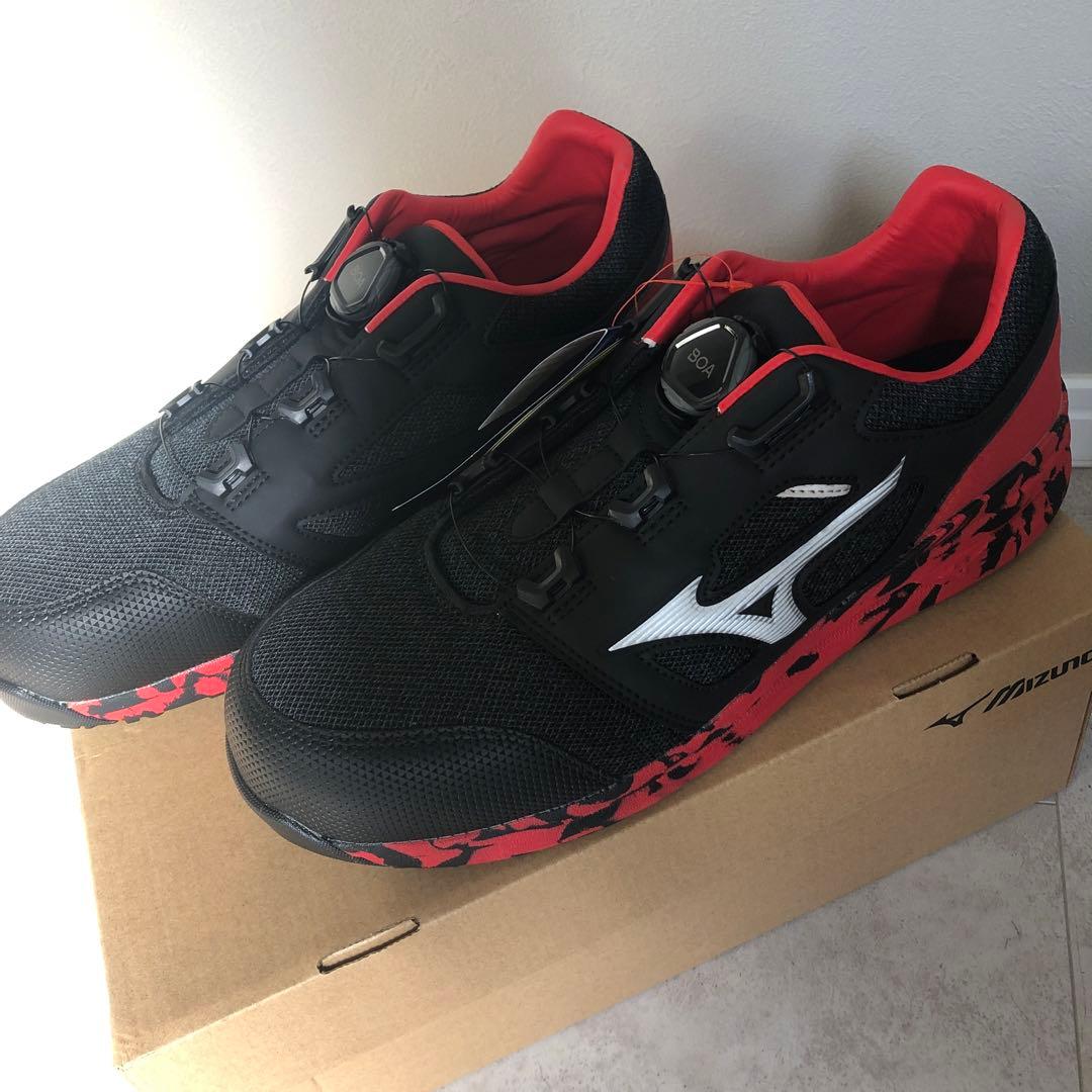 新品未使用　ミズノ　安全靴　オールマイティー　27センチ　黒✖️赤　ブラック ミズノ 安全靴 オールマイティ TDII 51L BOA NISMO ニスモ 2024年限定