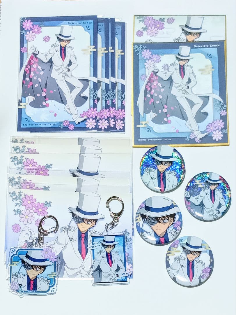 名探偵コナン 秋の華和装 怪盗キッド 17点セット スパークル缶バッジ含む