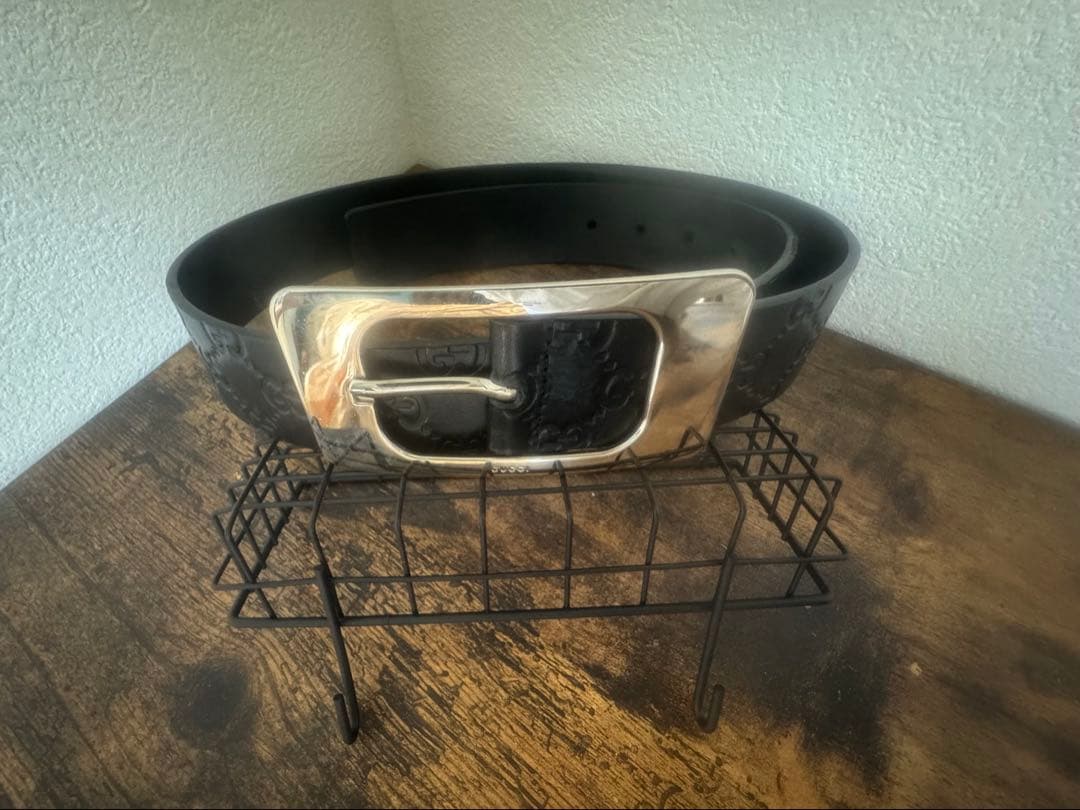 GUCCI グッチ GG柄 ベルト 黒