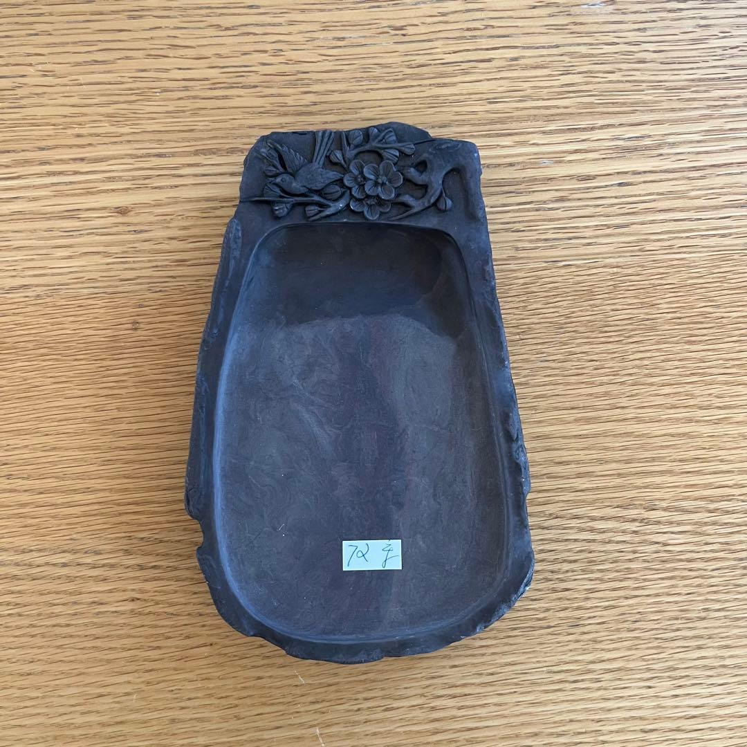 ❁⃘【新品未使用】 端渓硯 中国硯 梅と鶯 ❁⃘