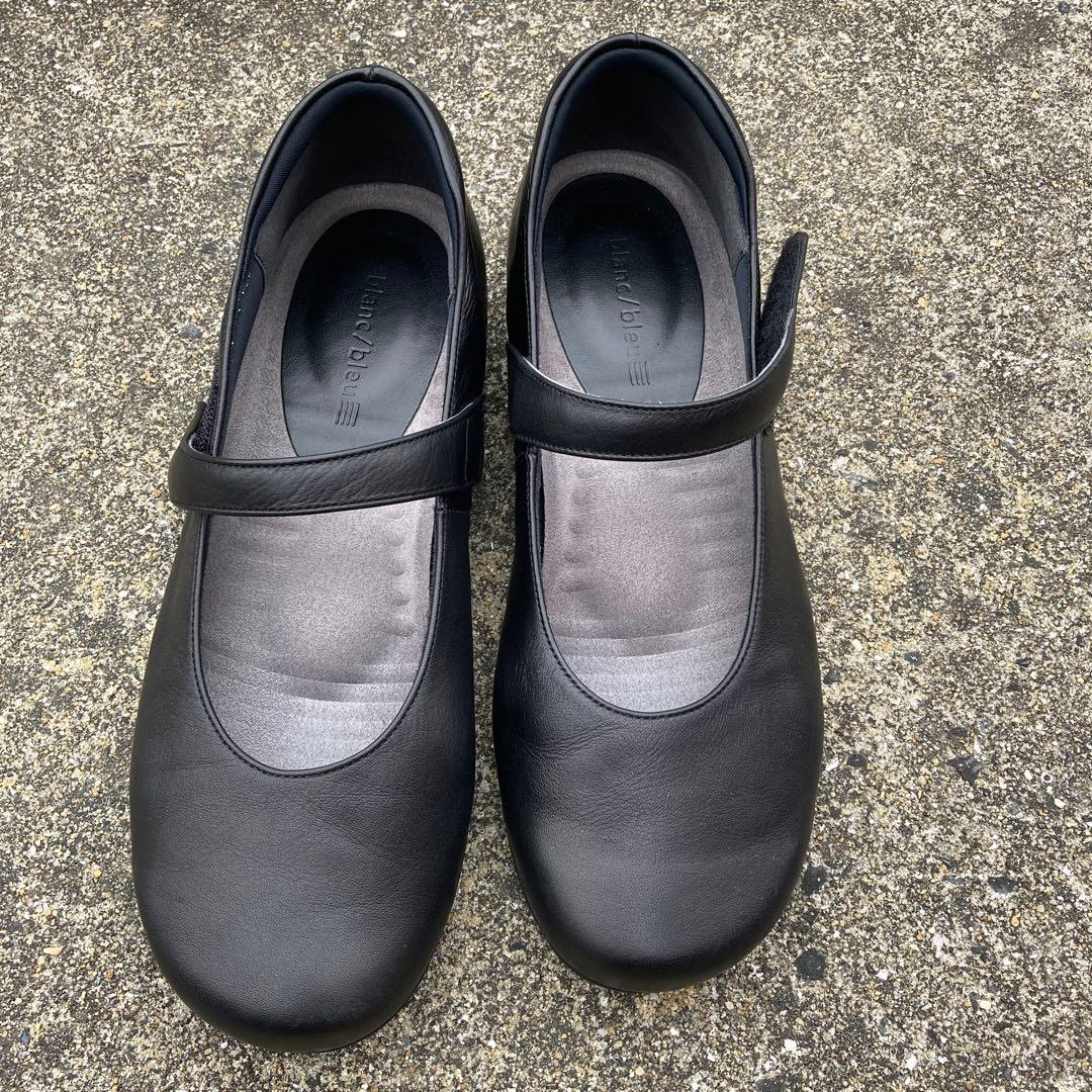 Blanc/Bleu コンフォートパンプス