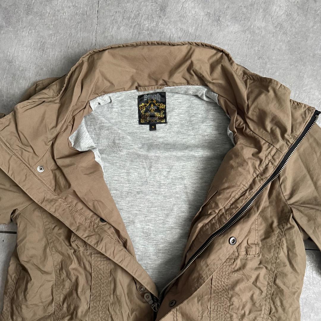 Spinalh ミリタリージャケット マルチポケット M カーキ y2kグランジ