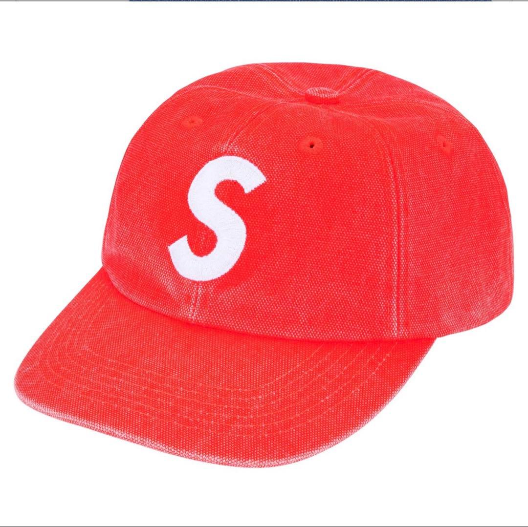 帽子 25fw supreme Pigment Coated Canvas Slogo Supreme 25FW Pigment Coated Canvas S Logo 6-Panel