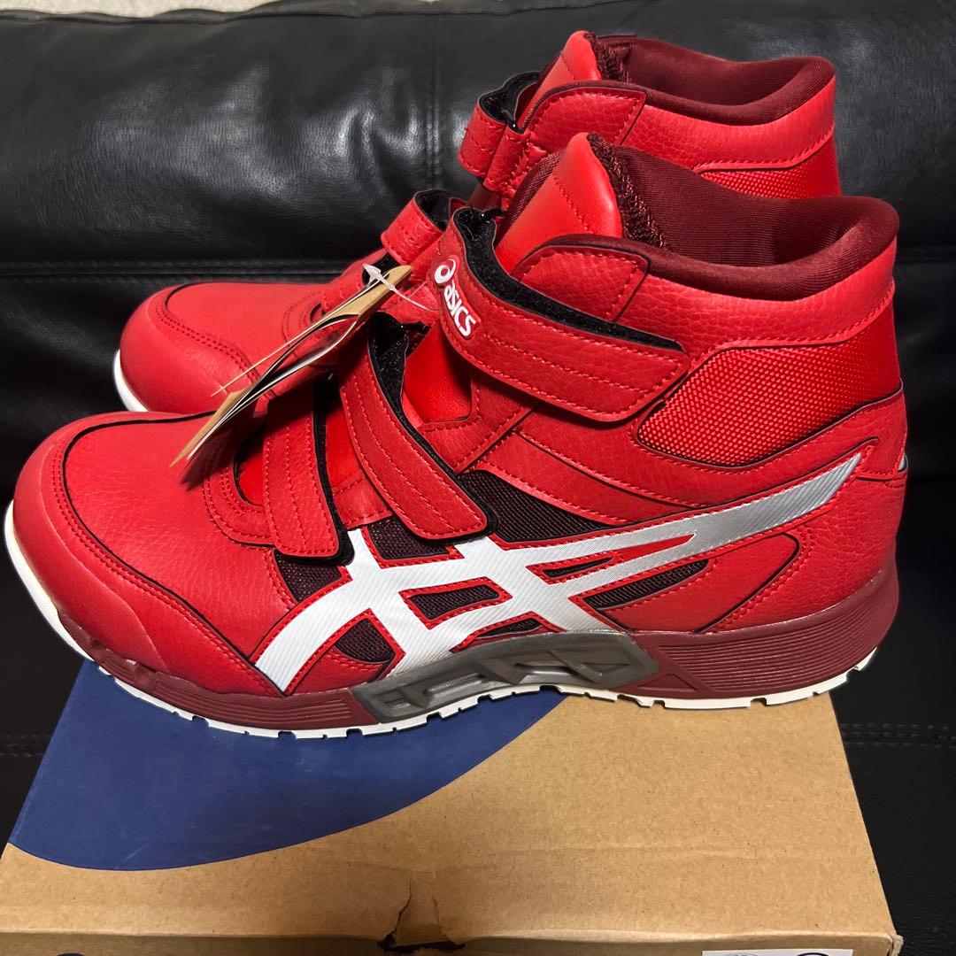 ASICS 安全靴 CP308 AC クラシックレッド×ホワイト 27.5㎝