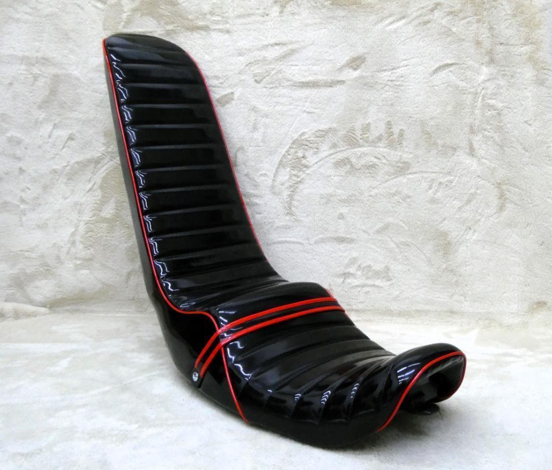ゼファー400後期 三段シート 黒赤エナ60センチ/ZR400 C5 C6 C7