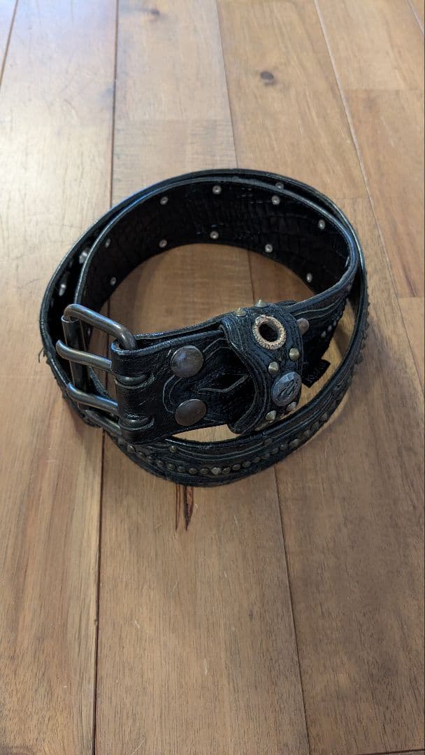 KMRii（ケムリ）スタッズレザーベルト 黒 KMRii ケムリ 2402 BT-Black Honey ハニー スタッズ レザー ベルト