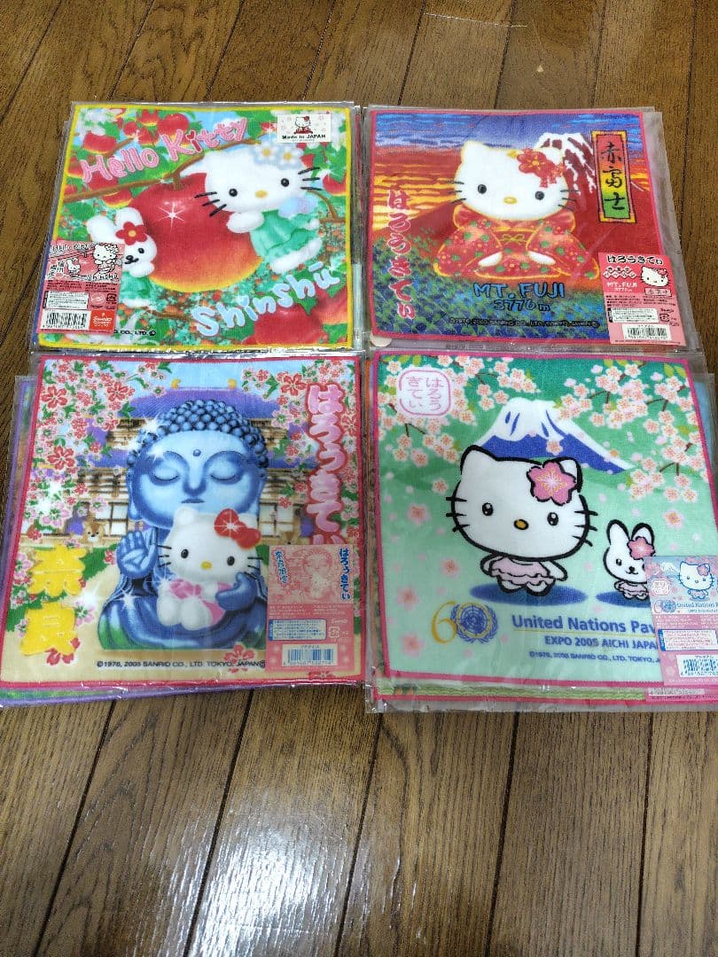 ハローキティ 日本の名所 ハンカチ　22枚