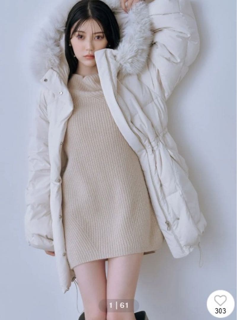 スナイデル　西川フードファーミドルダウン　美品 スナイデル SNIDEL 【WEB限定カラーあり】西川フードファーミドル