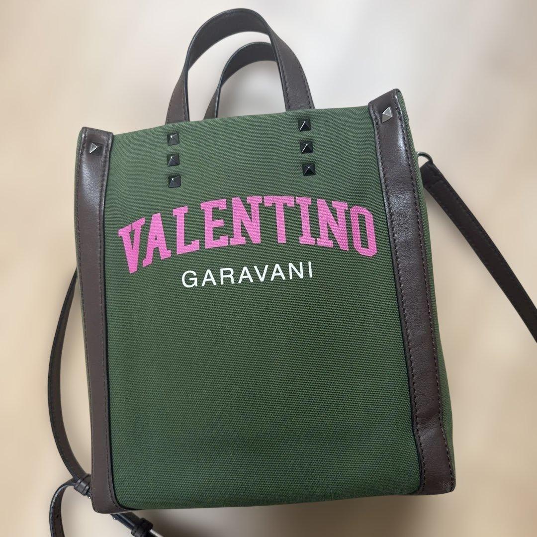 D*読様 VALENTINO キャンパスハンドバッグ