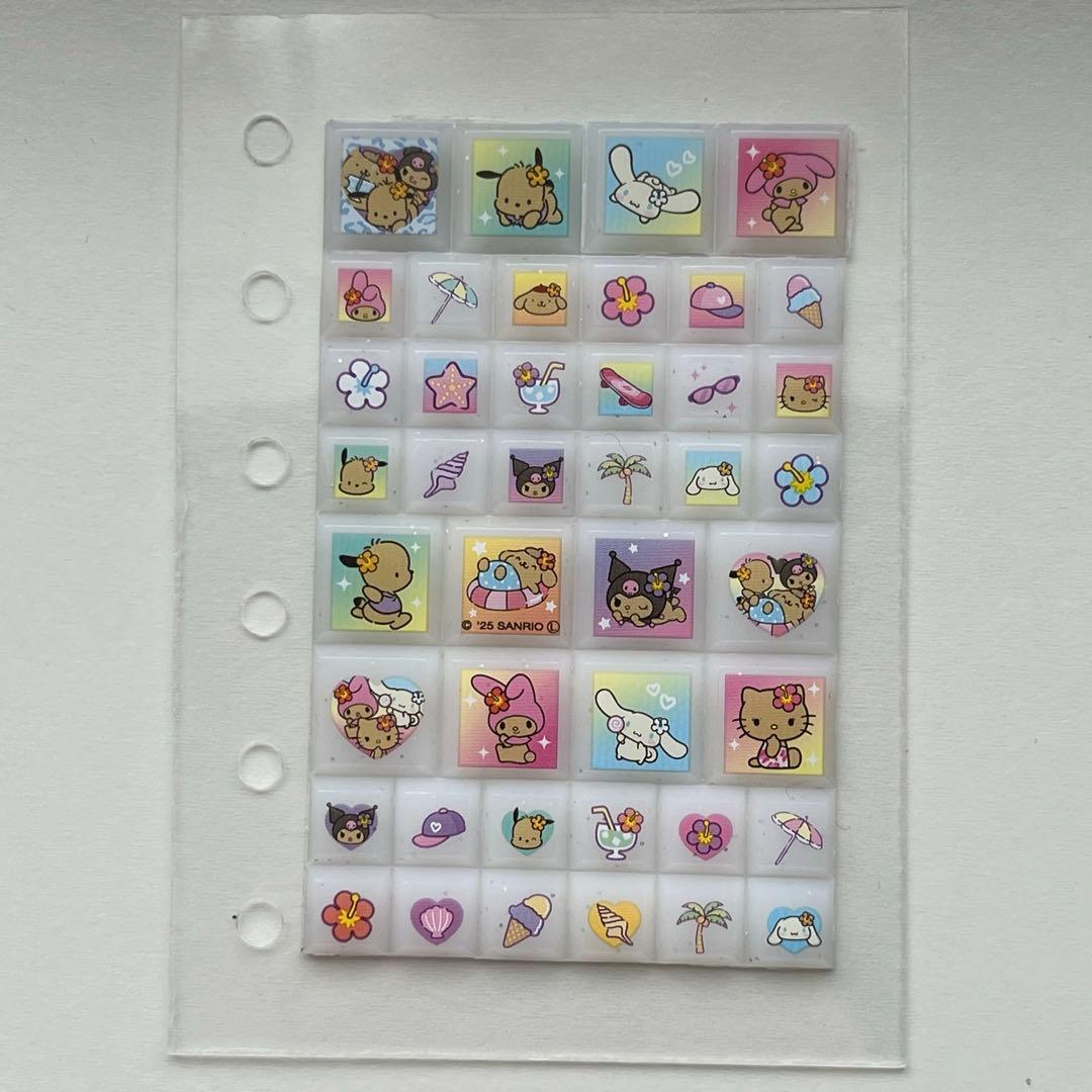 サンリオ 日焼け シール帳 キティちゃん タイルシール ボンボン