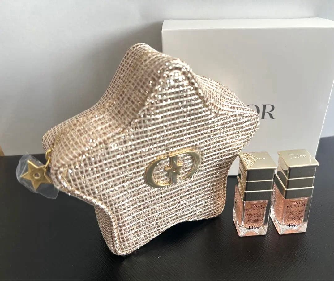 Diorプレステージマイクロ ユイルドローズセラム5ml2個、オリジナルポーチ付