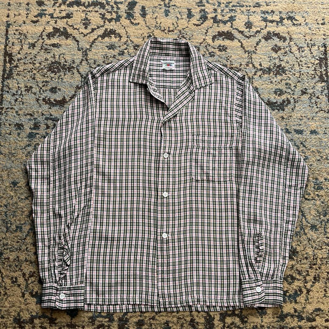 60s シャツ レーヨン アセテート ヴィンテージ 検 50s 40s