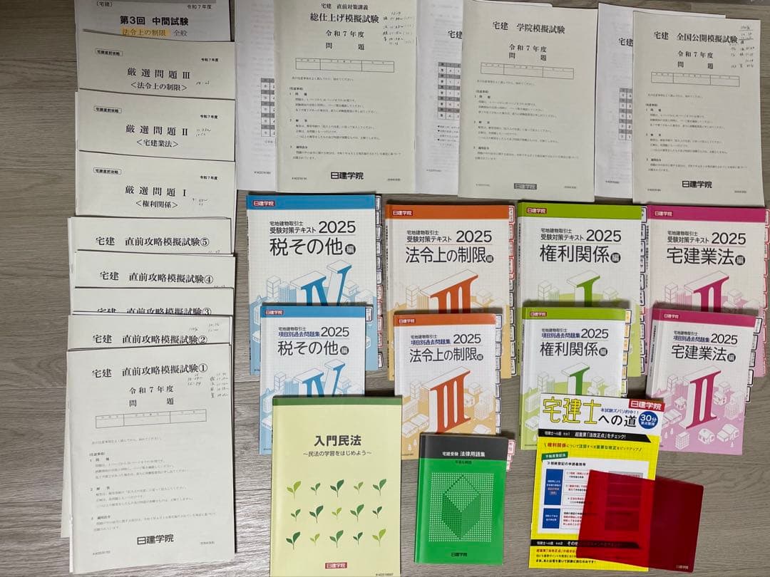 宅建 試験対策テキスト項目別過去問題集模擬試験(解説) 2025年版 日建学院