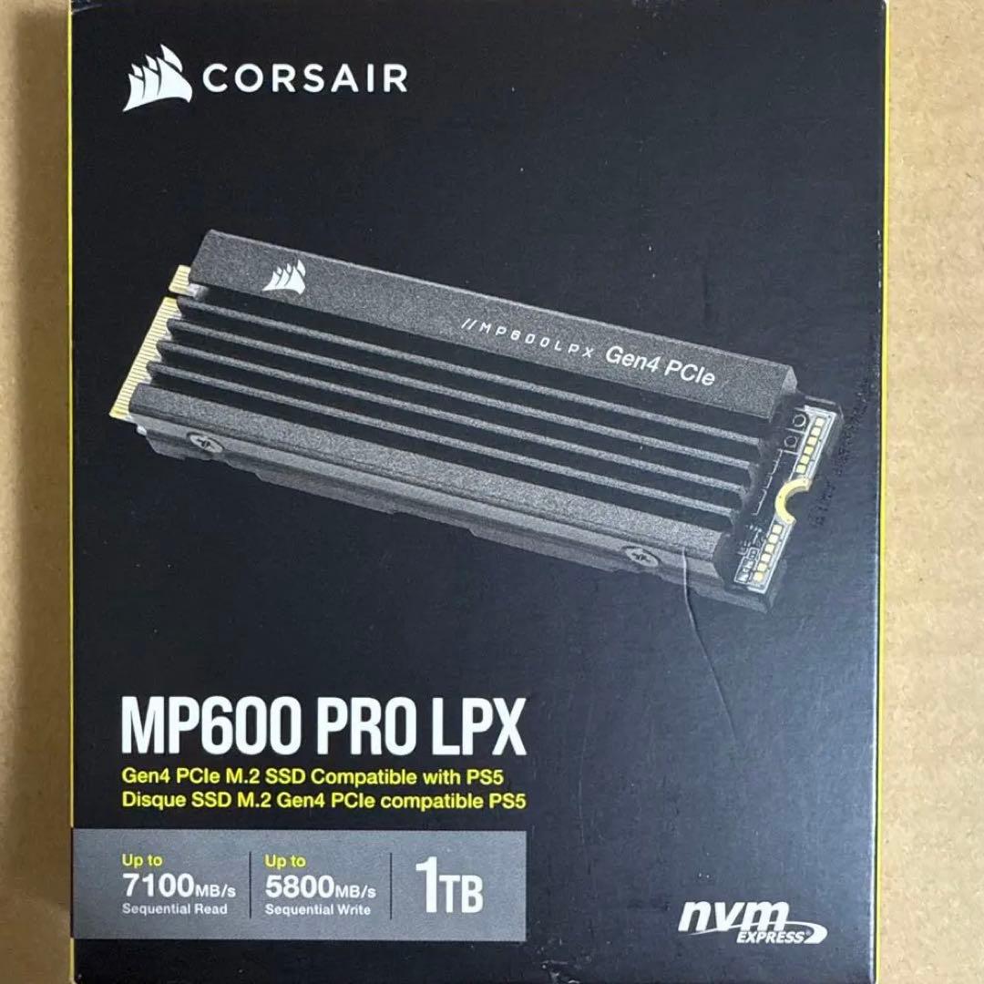 外付けハードディスク・ドライブ CORSAIR CSSD-F1000GBMP600PLP CSSD-F1000GBMP600PLP 内蔵SSD PCI-Express接続 MP600 PRO LPX