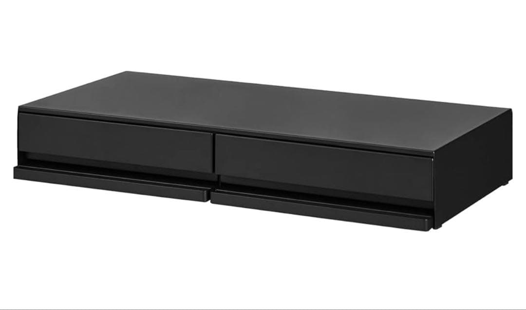 towerツーウェイキッチン家電下引き出し＆スライドテーブルタワーW80ブラック