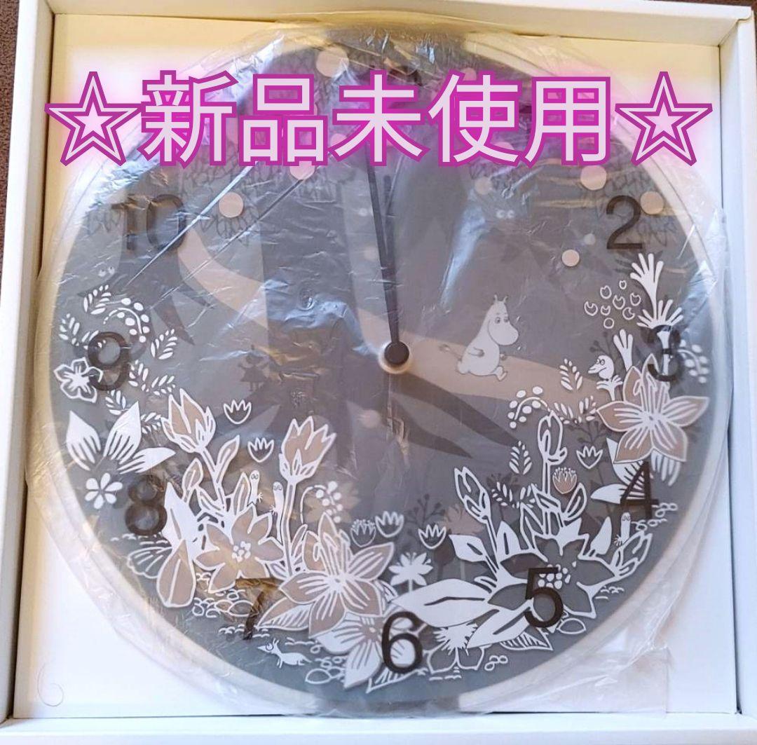 ☆新品未使用☆ムーミン 壁掛け時計 ウォールクロック フラワーリース