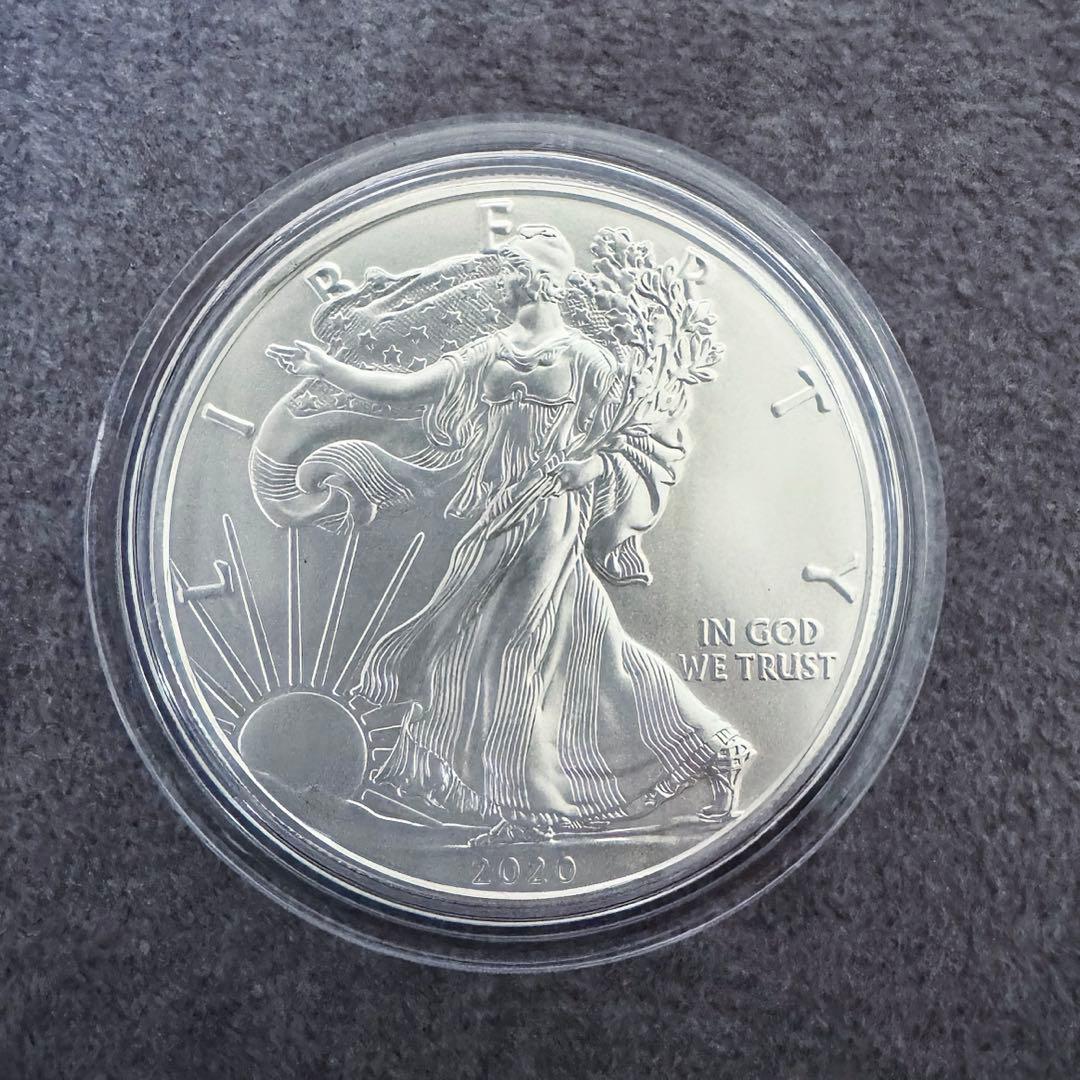 2020年発行 アメリカ イーグル銀貨 1オンス(クリアケース付き)新品未