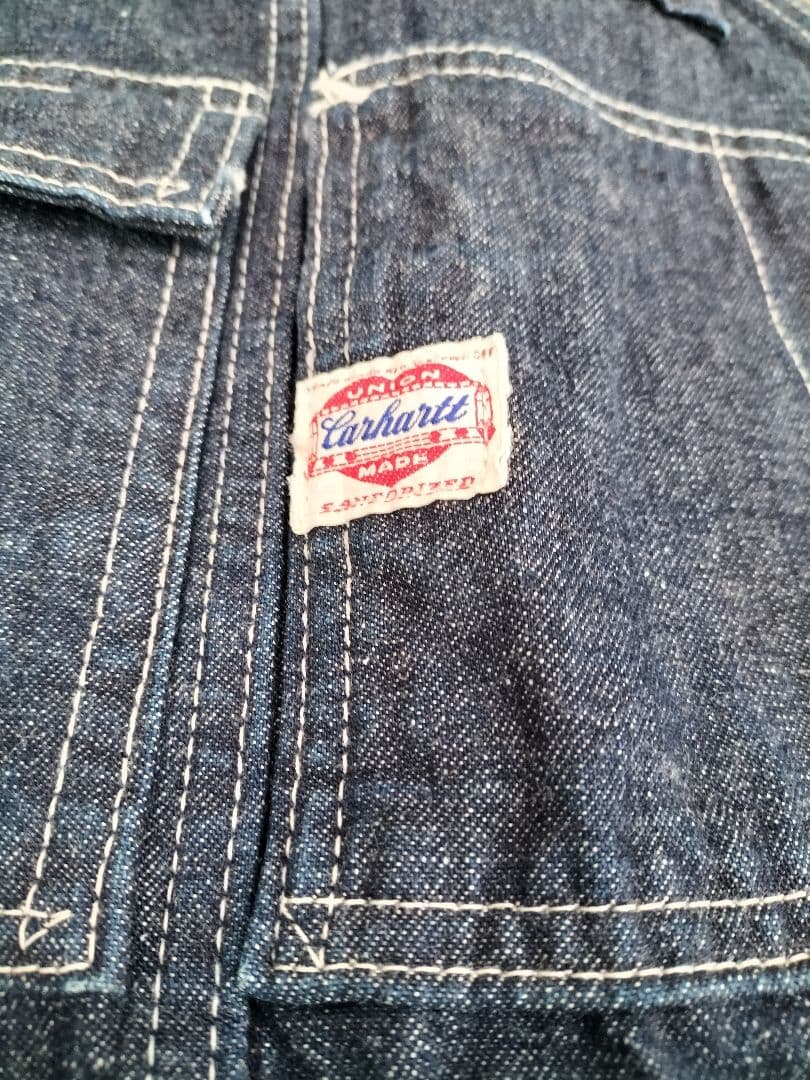 90s carhartt ハートタグ デニムオーバーオール 復刻　W36