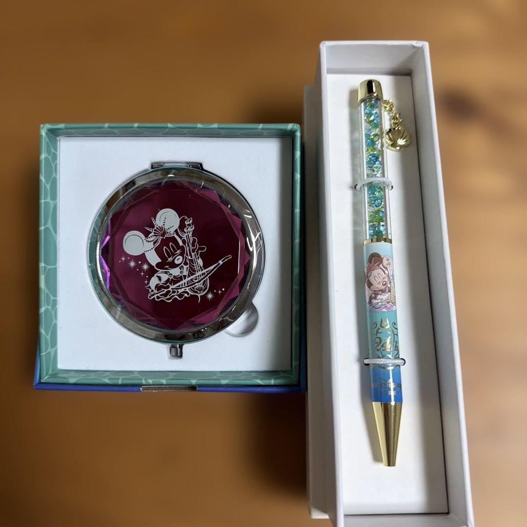 ディズニーシー24周年限定♡ミラー&ボールペン マーメイド　ミニー　パルパルーザ
