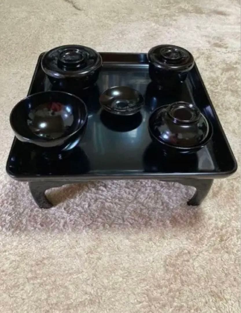 そらねこ【美品】輪島塗　会席本膳　椀五客