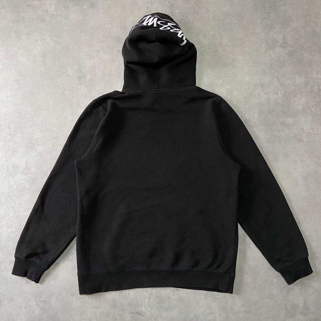 大人気】STUSSY ステューシー パーカー フードロゴ刺繍 黒 AF99 - メルカリ