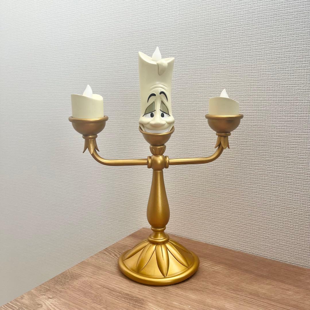 【美品】✨美女と野獣 ルミエール フィギュア ゴールド 海外限定