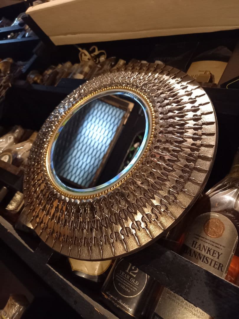 1960's　サンバースト　POLA 　ポーラ　メタル　ミラー　ノベルティ