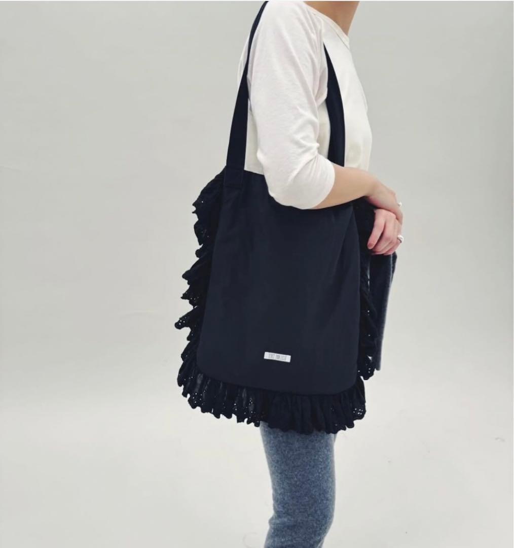 【エディットフォールル】レースフリルバッグ　ブラック