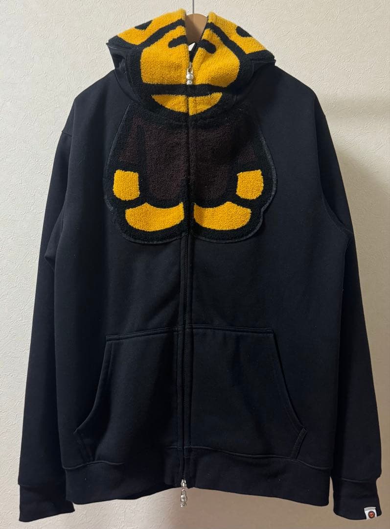 A BATHING APE パーカー マイロ BABY MILO 長袖 黒