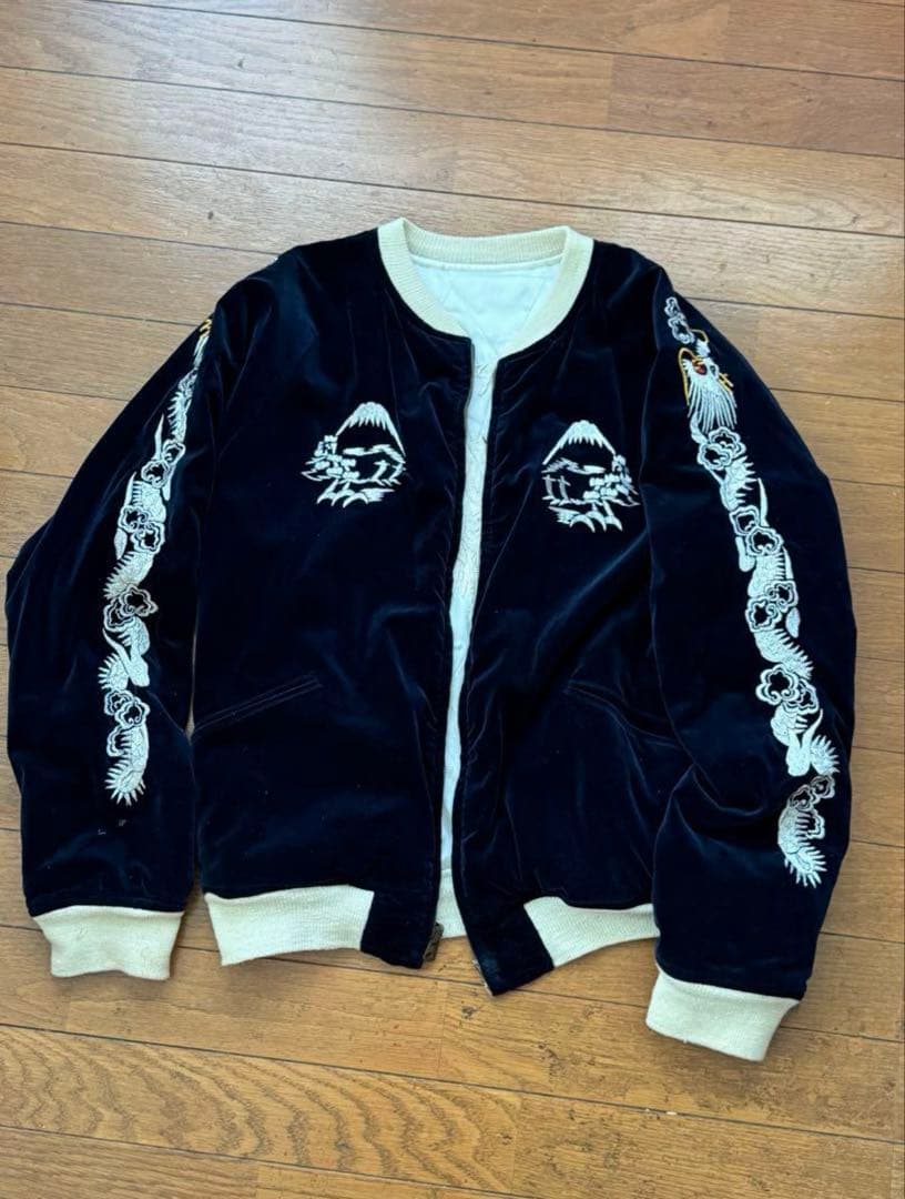 warehouse スカジャン 別珍 裏白