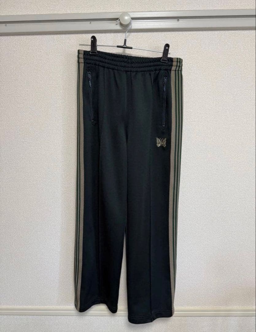 Needles 21ssトラックパンツ ストレートダークグリーン