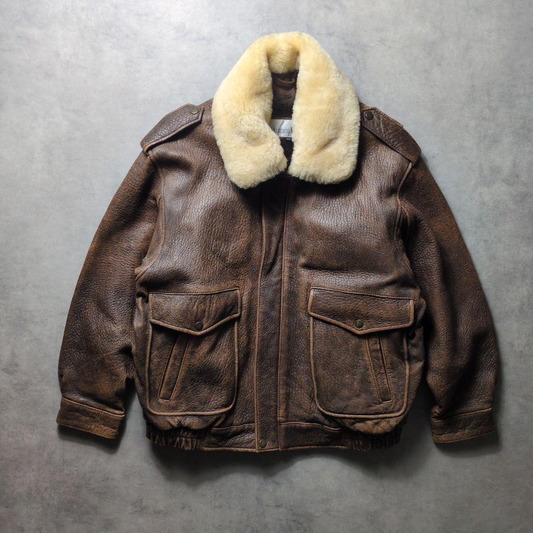 ジャケット・アウター 1990s G-1 A-2 Type Leather Bomber Jacket