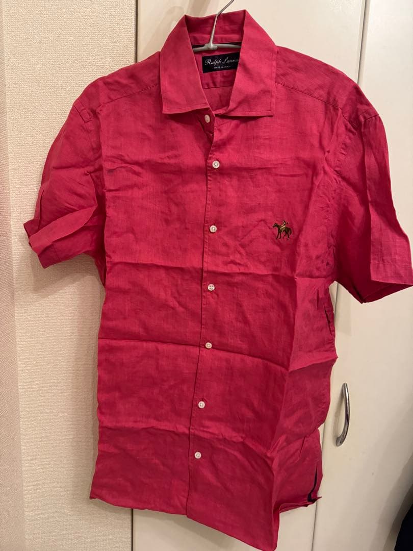 Ralph Lauren purple label赤 半袖シャツ