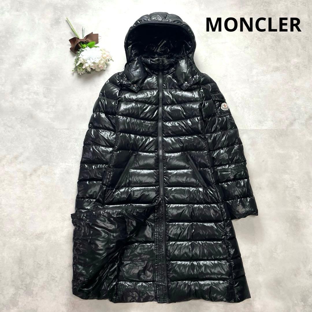 高級感✨モンクレール MOKA モカ ダウンコート 黒 サイズ00 ロゴワッペン