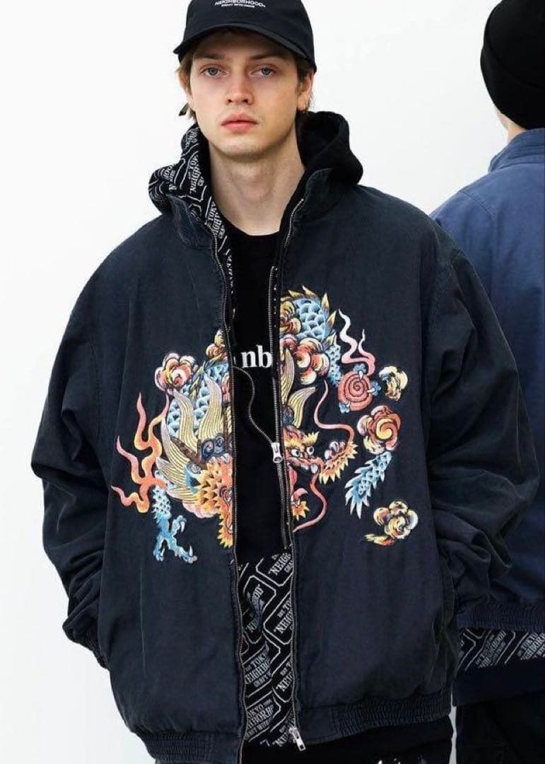 ネイバーフッド スーベニア ジャケット L 龍 ドラゴン 名作 スカジャン