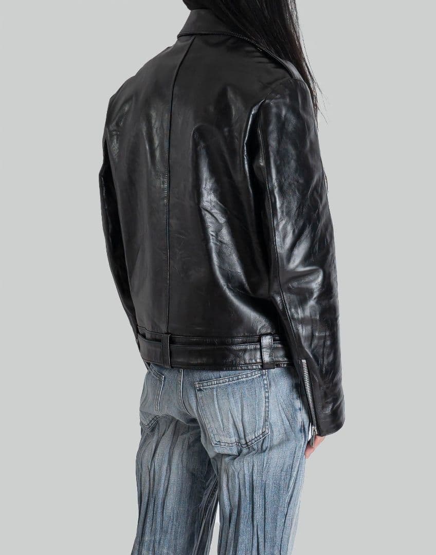blackmeans 23SS カウレザー ダブルライダースジャケット - メルカリ
