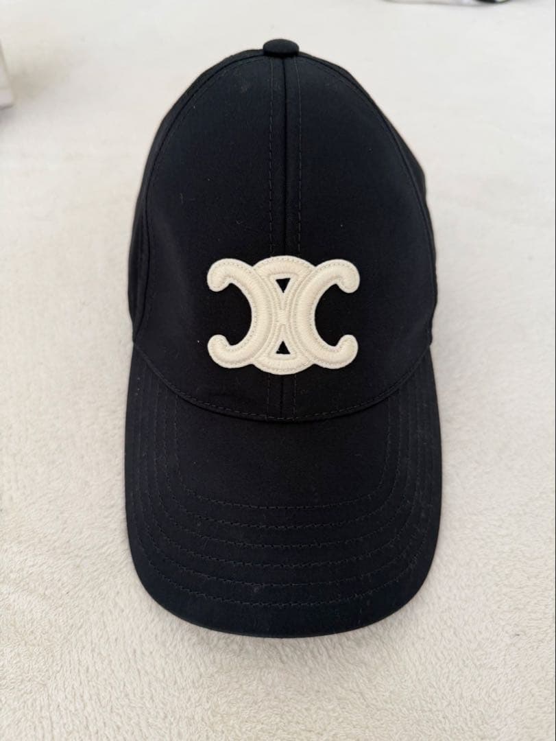 CELINE ベースボールキャップ 黒 S