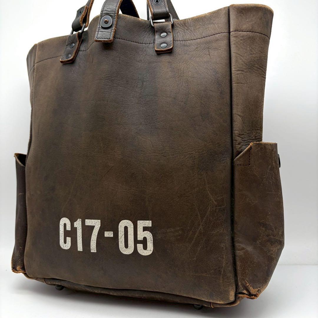 超希少 COMPOSITION イサムカタヤマ トートバッグ ダメージ加工 茶