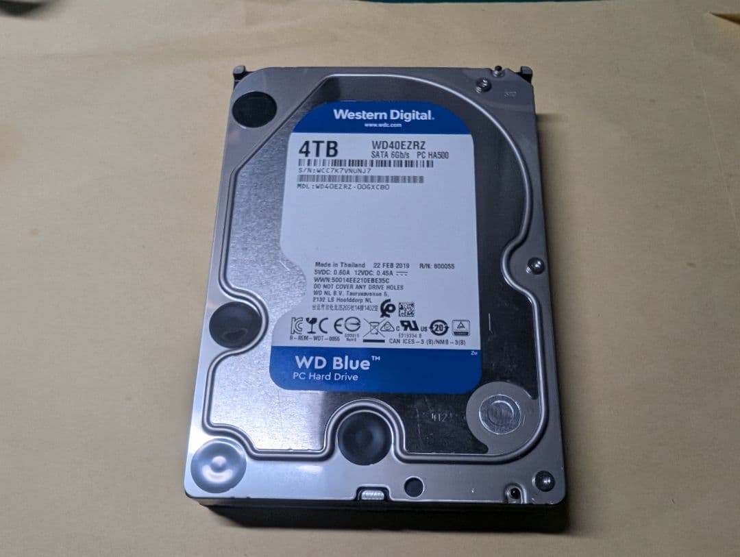 外付けハードディスク・ドライブ Western Digital WD Blue 4TB HDD