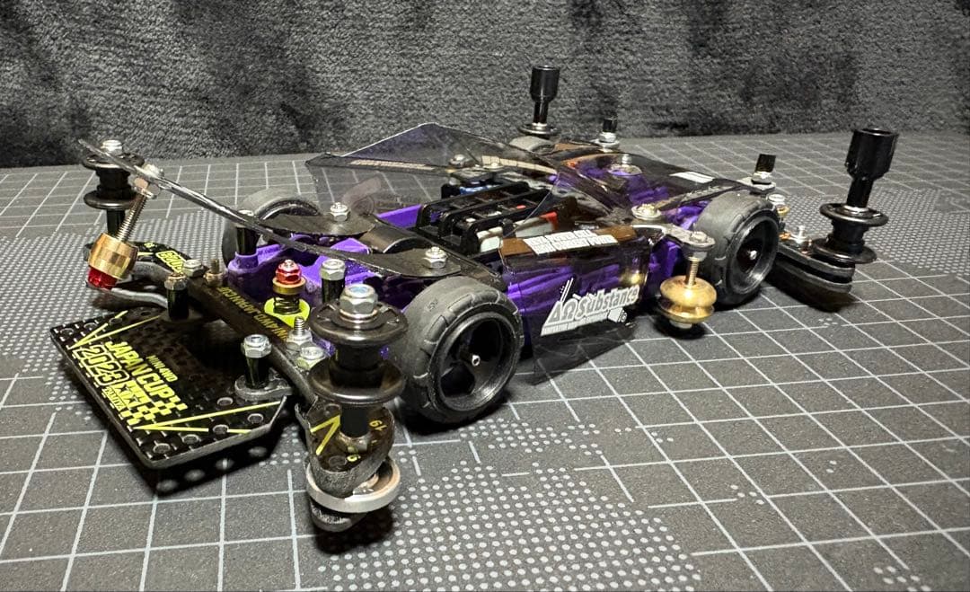 ミニ四駆 紫色 パープル　MSフレキ　完成品