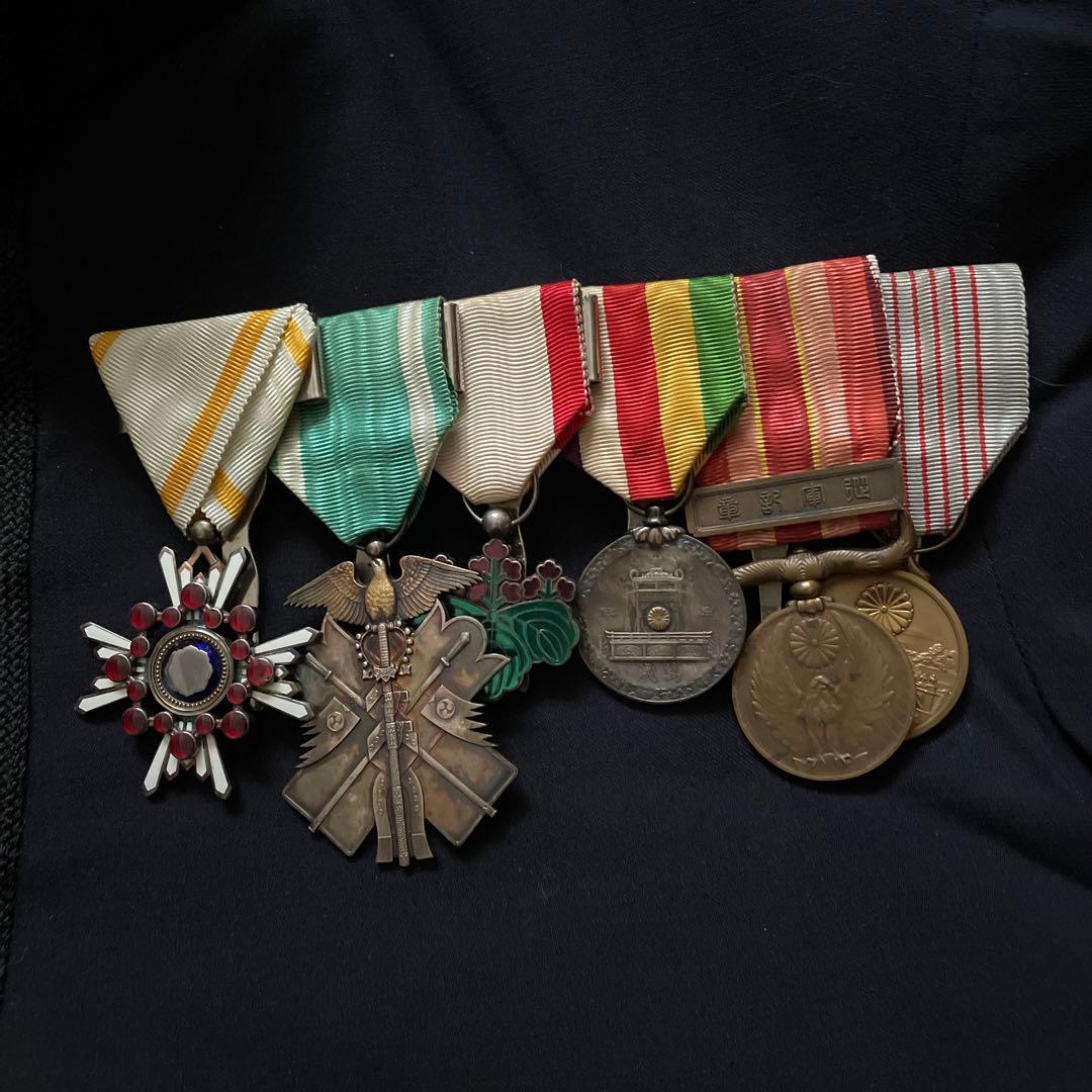 Japanese army 功七級金鵄 勲七等青色桐葉 勲五等瑞宝 大禮従軍祝典