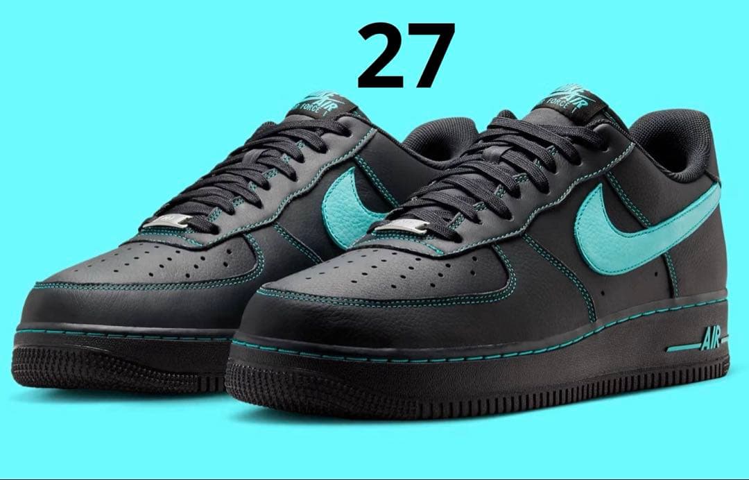 27cm ナイキ AIR FORCE 1 ブラックティファニー 2