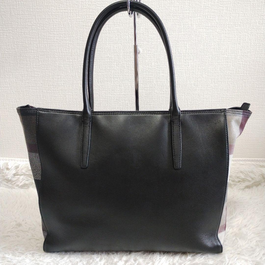 美品】ブラックレーベルクレストブリッジ チェック トートバッグ A4可