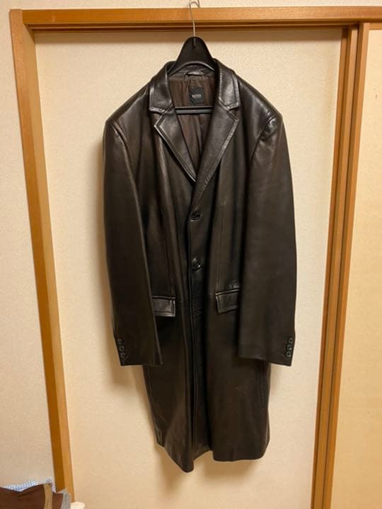 期間限定値下げ ヒューゴボス レザー コート XL XXL 中古・古着通販】BOSS HUGO BOSS (ボス ヒューゴボス) レザーコート