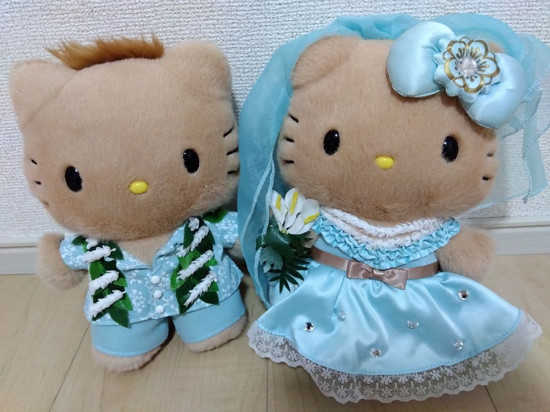 ハワイ　カハラホテル　限定　ウェディング　キティ　ダニエル　ぬいぐるみ　希少