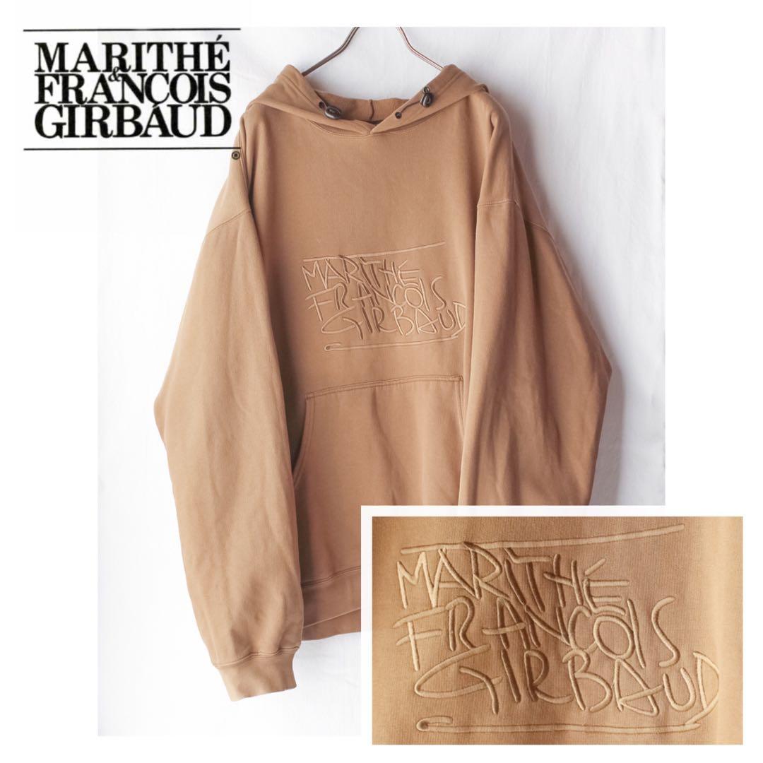 00s マリテフランソワジルボー ロゴ刺繍 フードパーカー スウェット XXXL