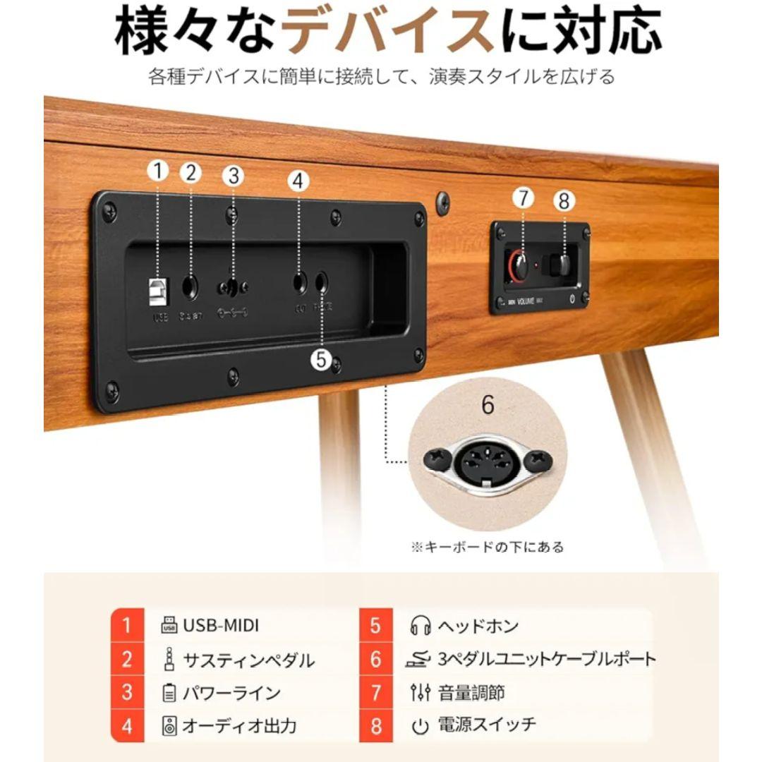 未使用品】Donner 電子ピアノ 88鍵盤 3本ペダル DDP-80 - メルカリ