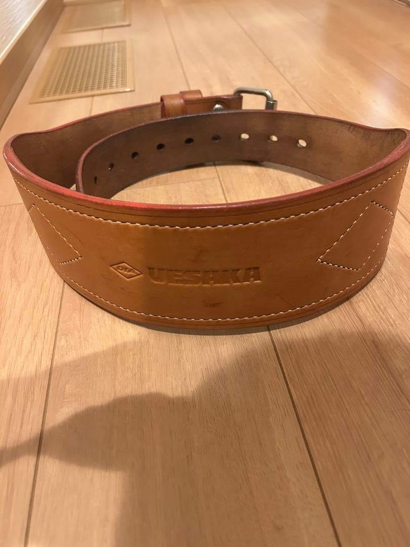 【最終処分価格】ウエサカ ウェイトリフティングベルト ２枚張り Lサイズ