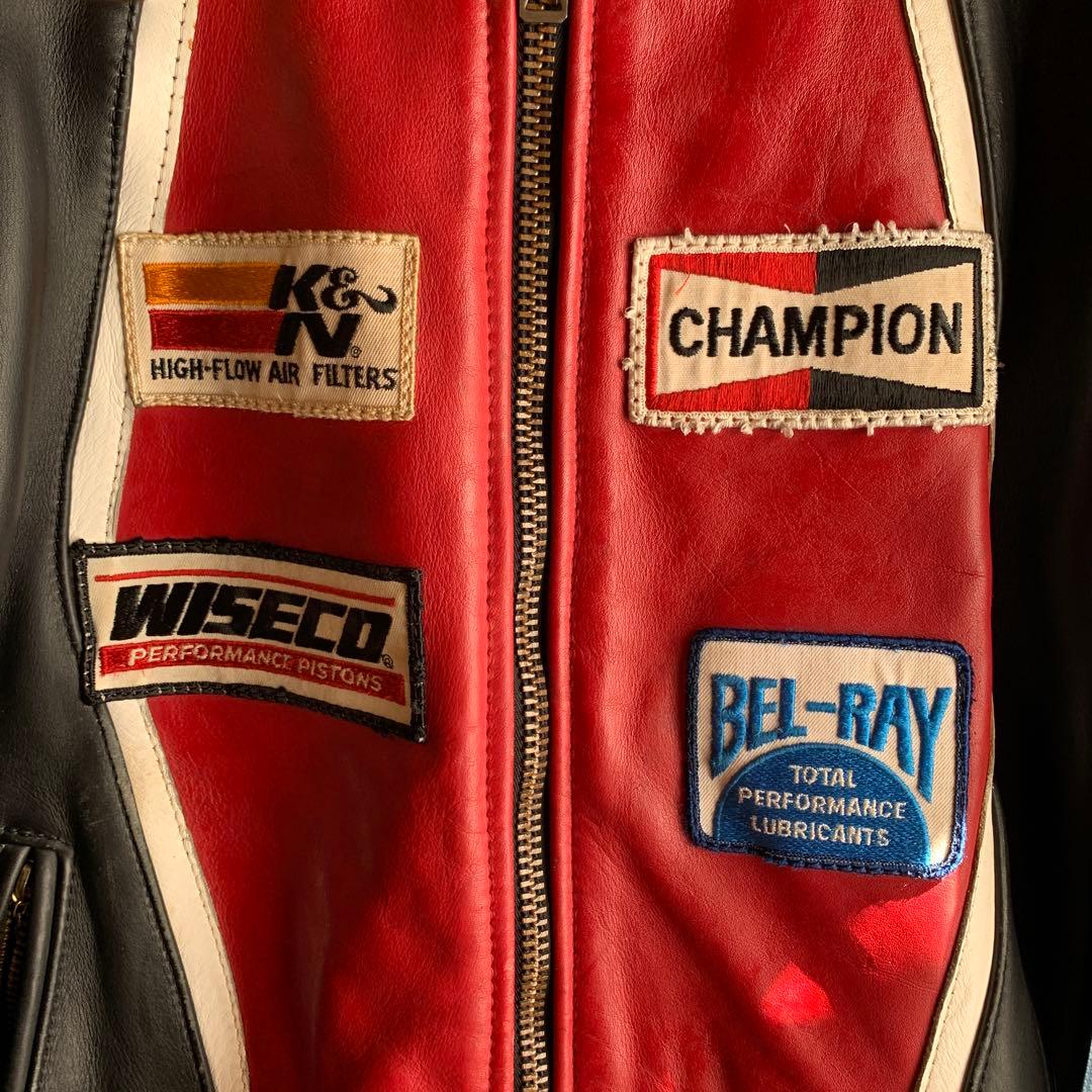 Vanson レザーライダースジャケット 黒/赤 サイズ40 USAヴィンテージ